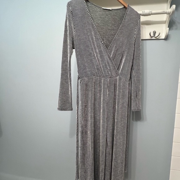 Caution to the Wind Striped Jumpsuit - Picture 1 of 8